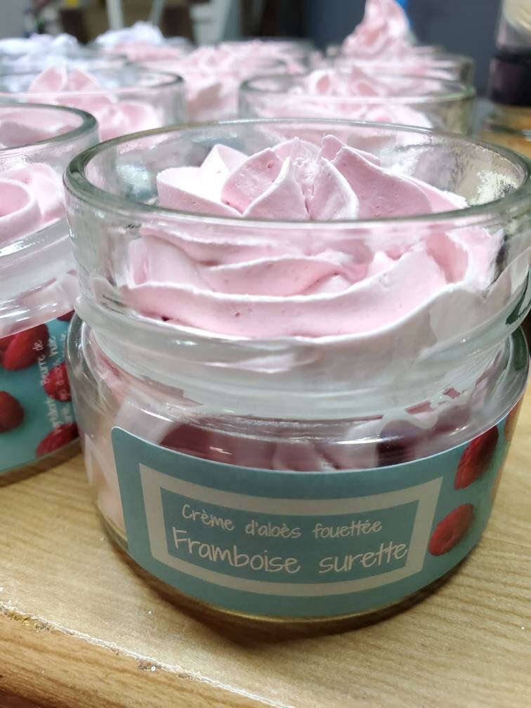 Crème d'aloès fouettée Framboise surette