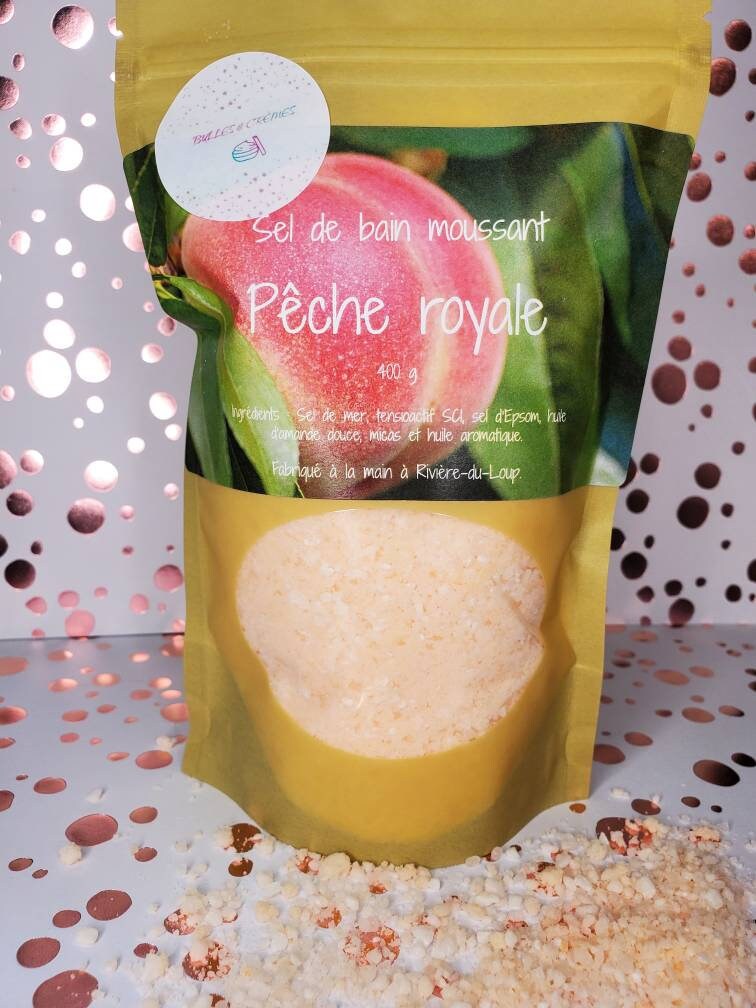 Sel de bain moussant Pêche royale