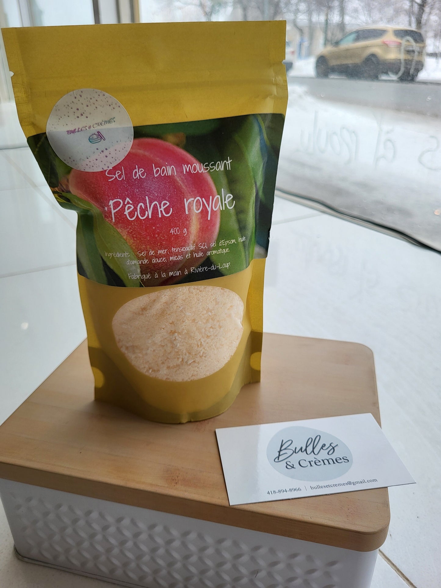 Sel de bain moussant Pêche royale