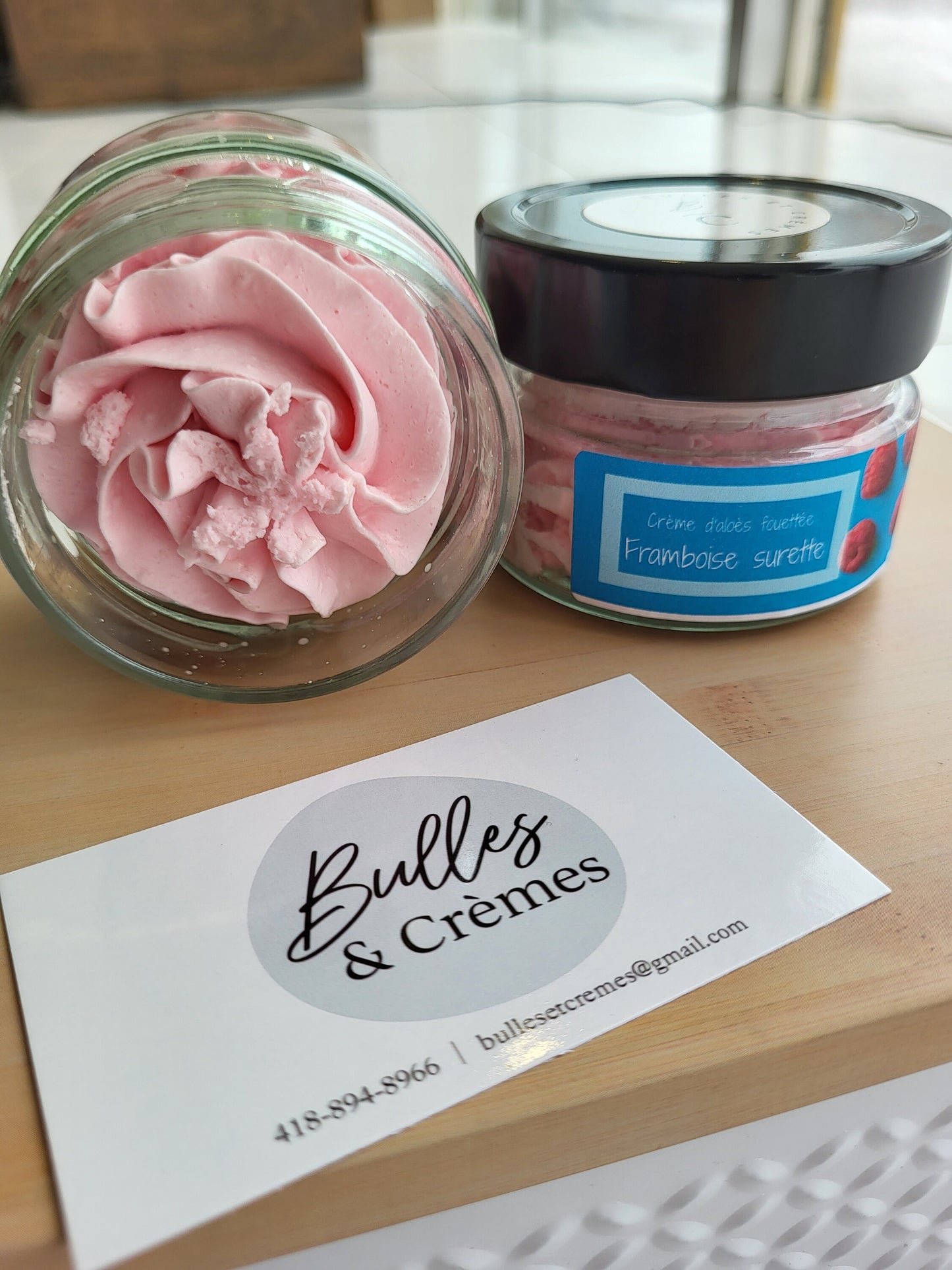 Crème d'aloès fouettée Framboise surette